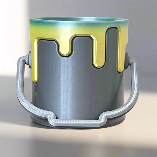 Silver Paint Can Planter