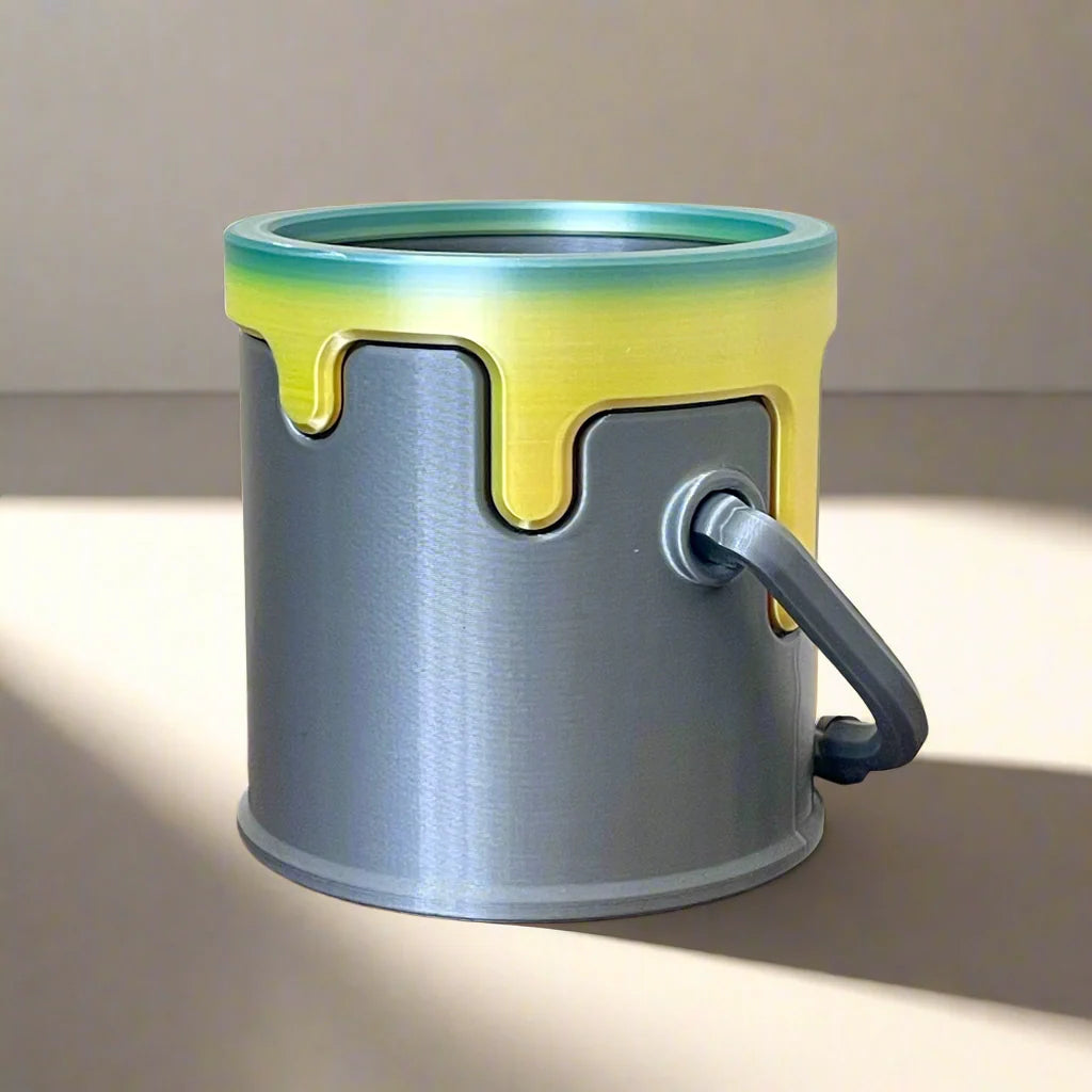Silver Paint Can Planter