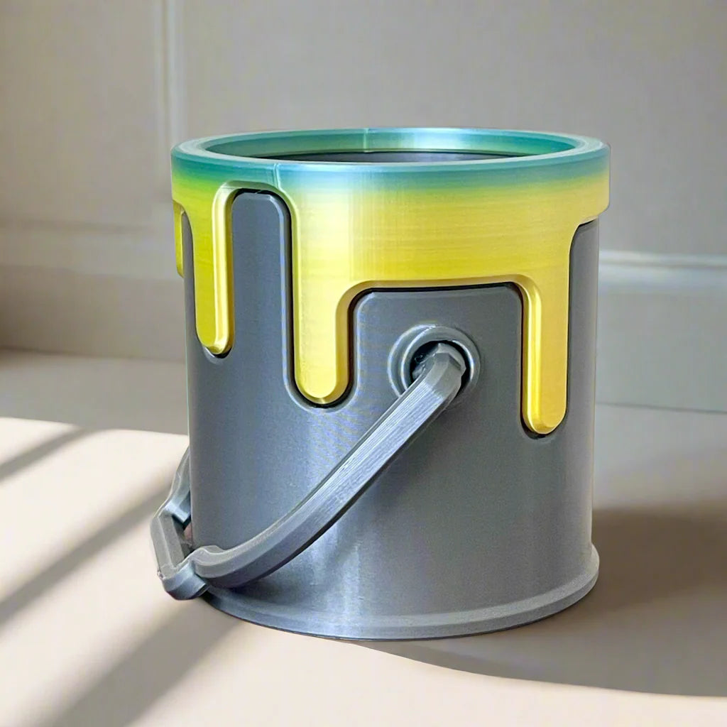Silver Paint Can Planter