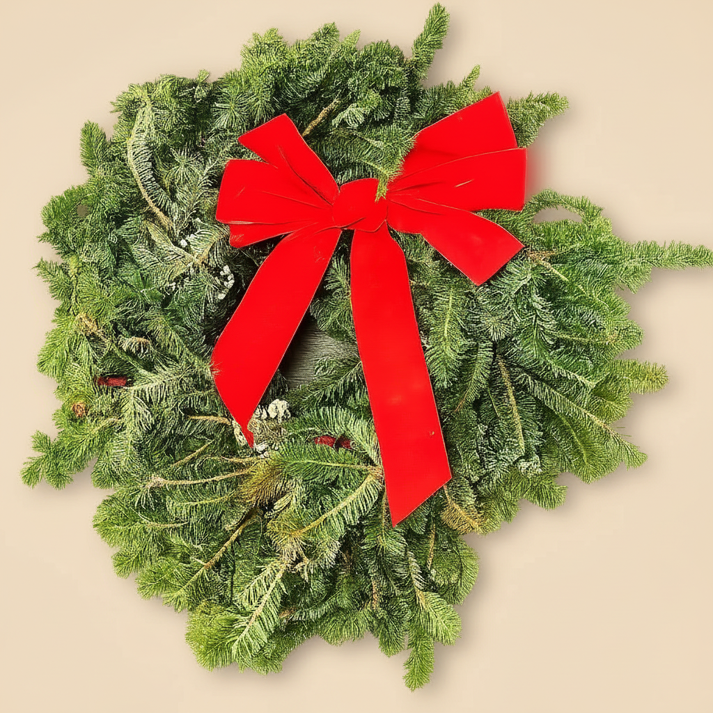 Fraser Fir Wreath Decorated - 22"