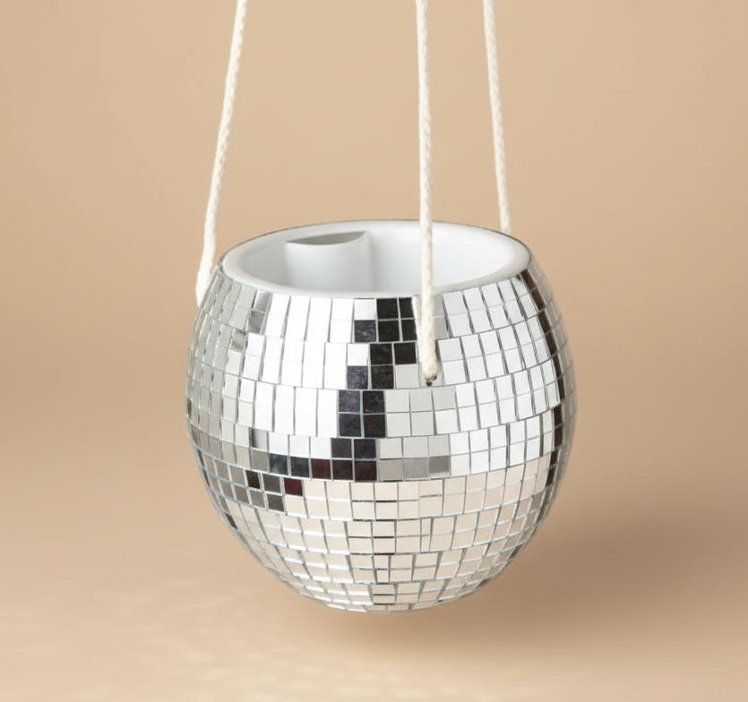 Disco Ball Hanging Planter
