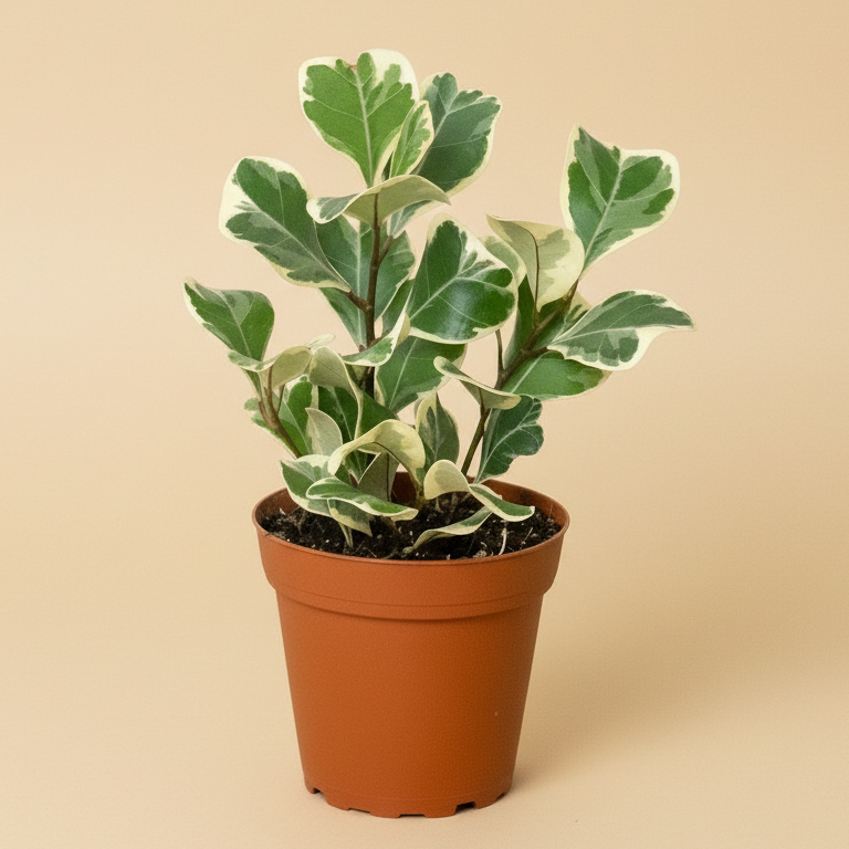 Ficus Elastica 'Triangularis' Variegated
