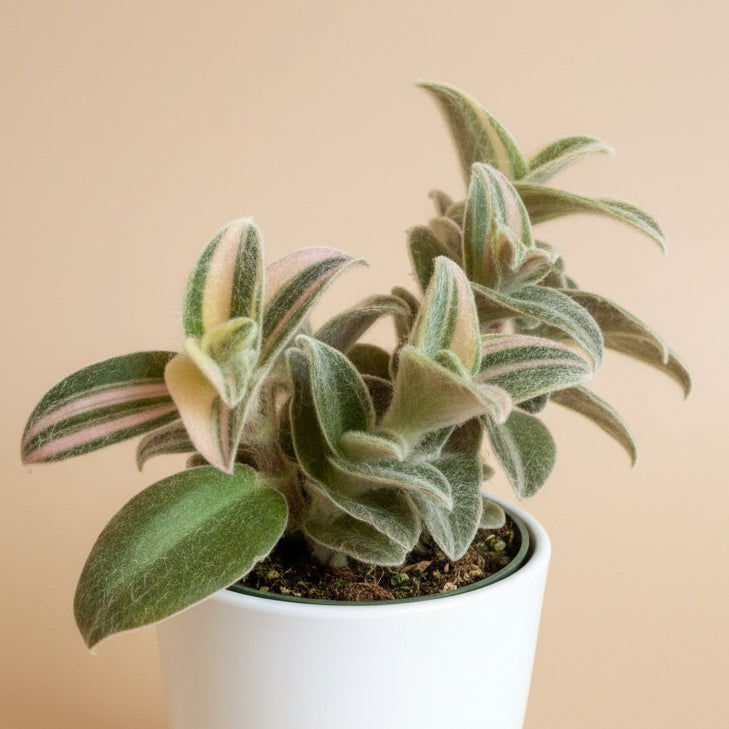 Tradescantia Sillamontana f. variegata - Variegated Spiderwort 4.5” pot