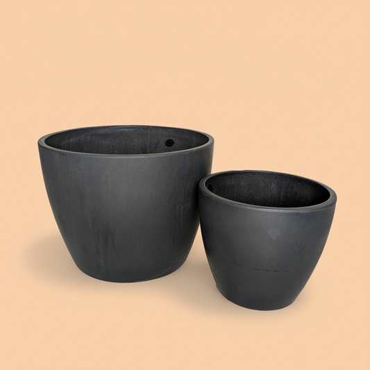Black and TerraCotta Eco Pots