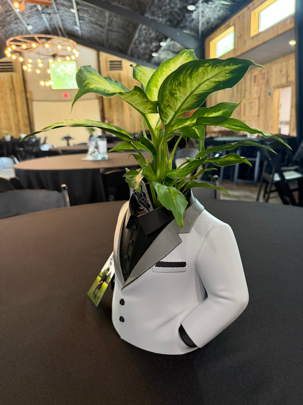Mr. Suit Planter Table Centerpiece