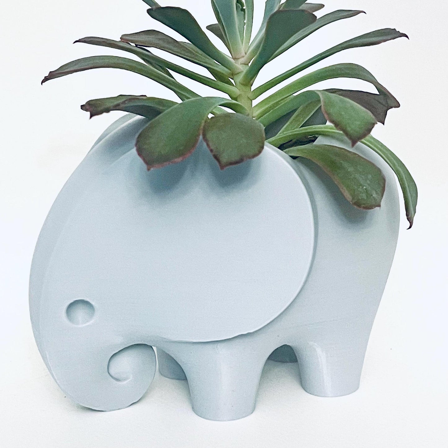 3D Printed Elephant Planter: Modern PLA Succulent Planter