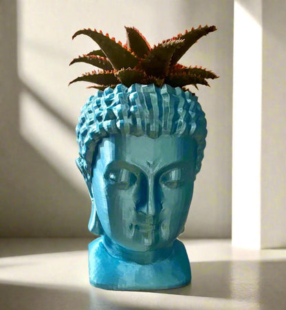 3D Printed Buddha Head Planter: Eco-Friendly Home Decor