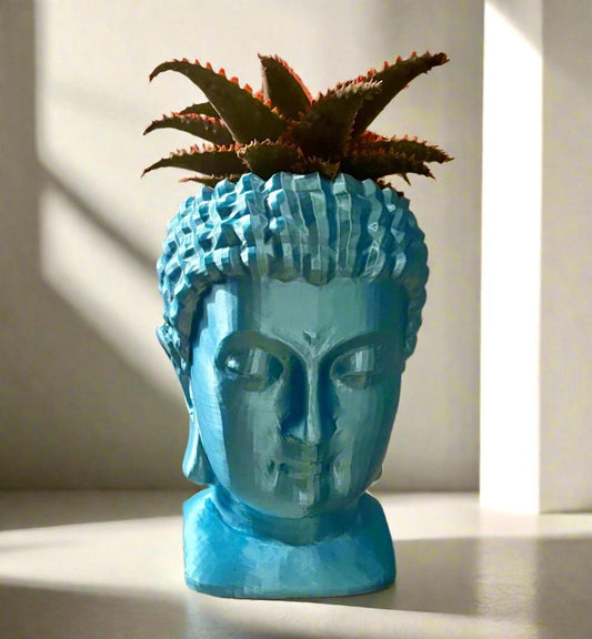 3D Printed Buddha Head Planter: Eco-Friendly Home Decor