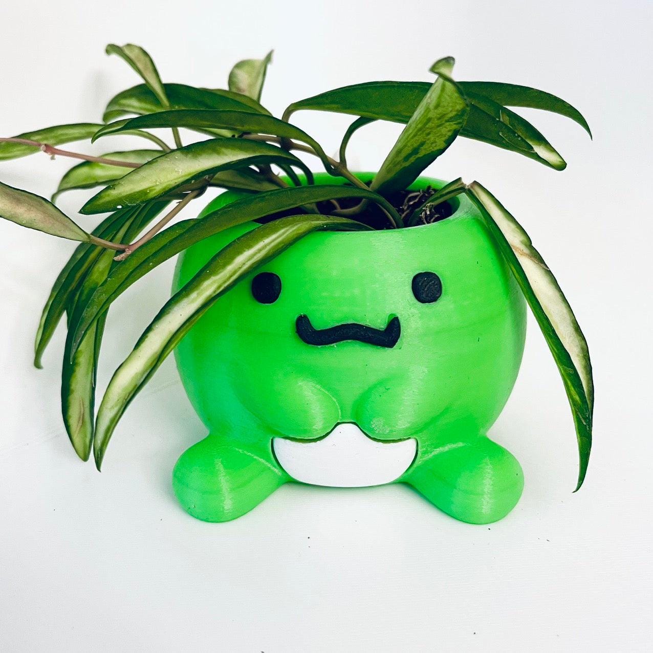 DinoMite Dinosaur Planter: 3D Printed PLA Pot with Drip Tray