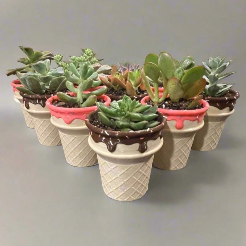 Ice Cream Cone Planter: 3D Printed Sprinkle Pot
