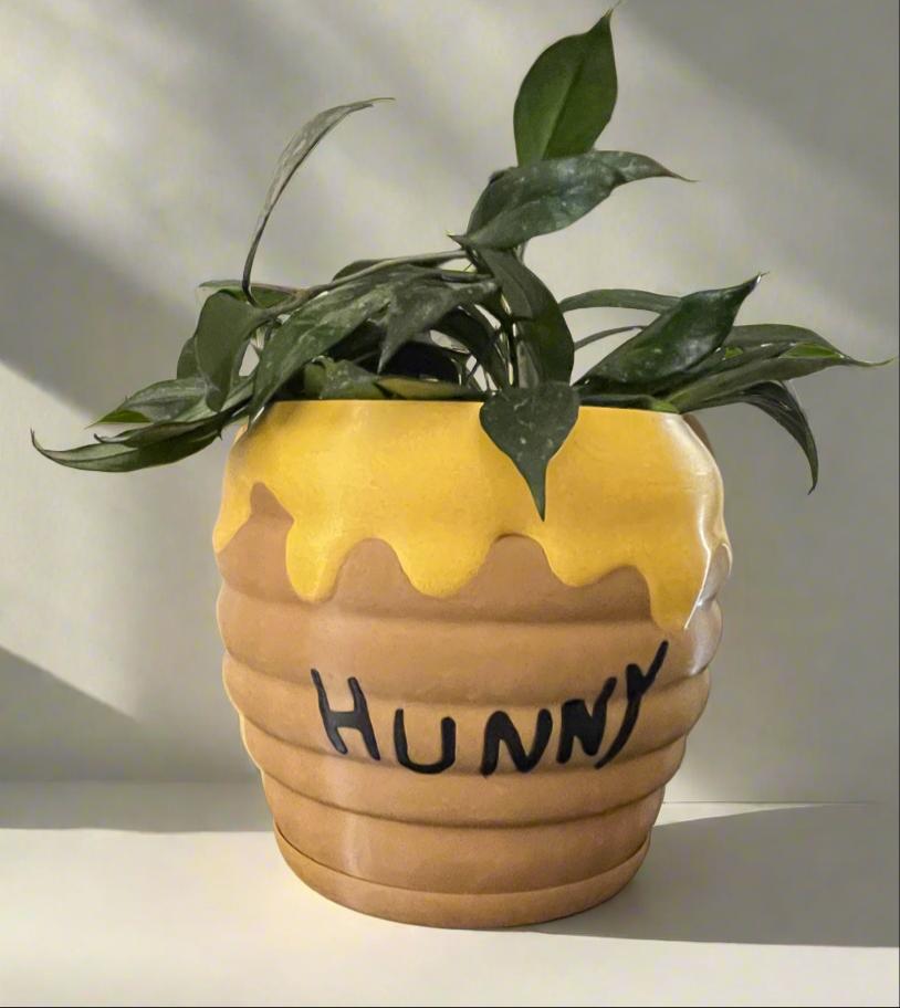 Winnie the Pooh Honey Pot PLA Planter with Drip Tray