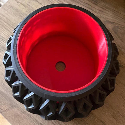 3D Printed Geometric Planter: Hollow Cage Design with Drip Tray
