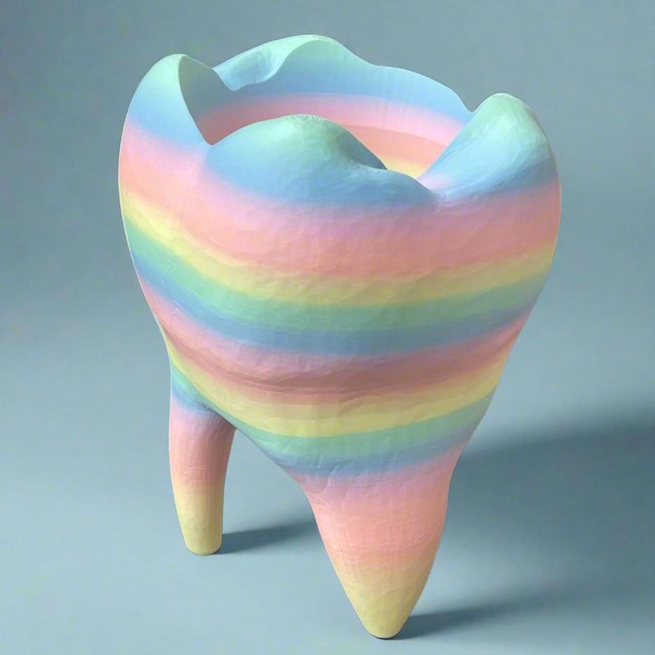 3D Printed Tooth Planter: Customizable PLA Planter