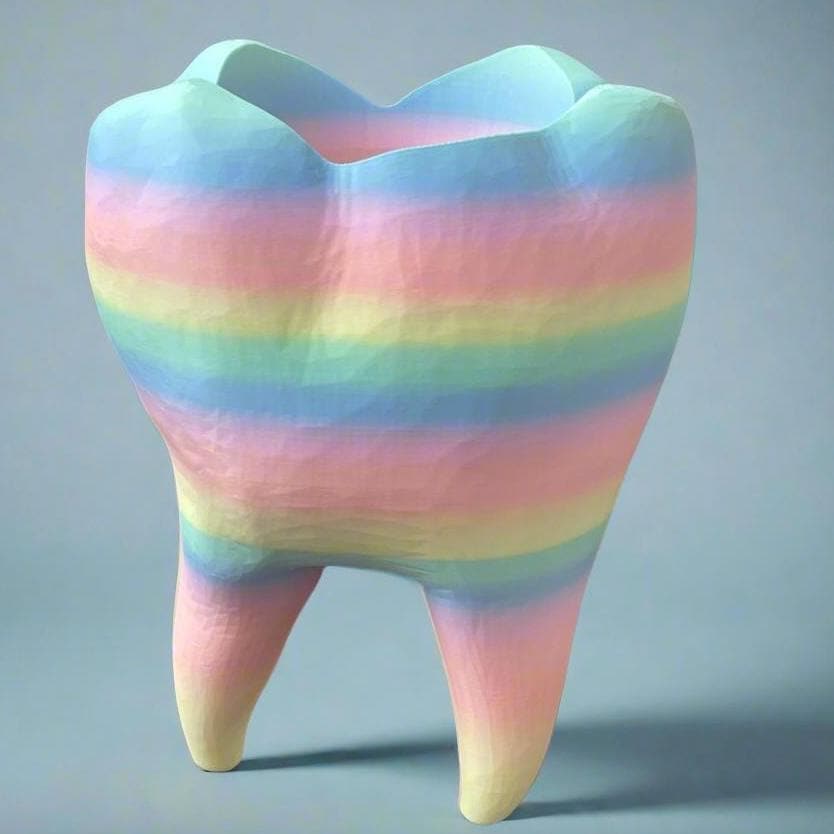 3D Printed Tooth Planter: Customizable PLA Planter