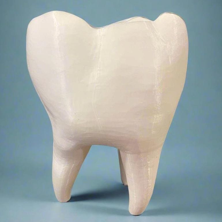 3D Printed Tooth Planter: Customizable PLA Planter