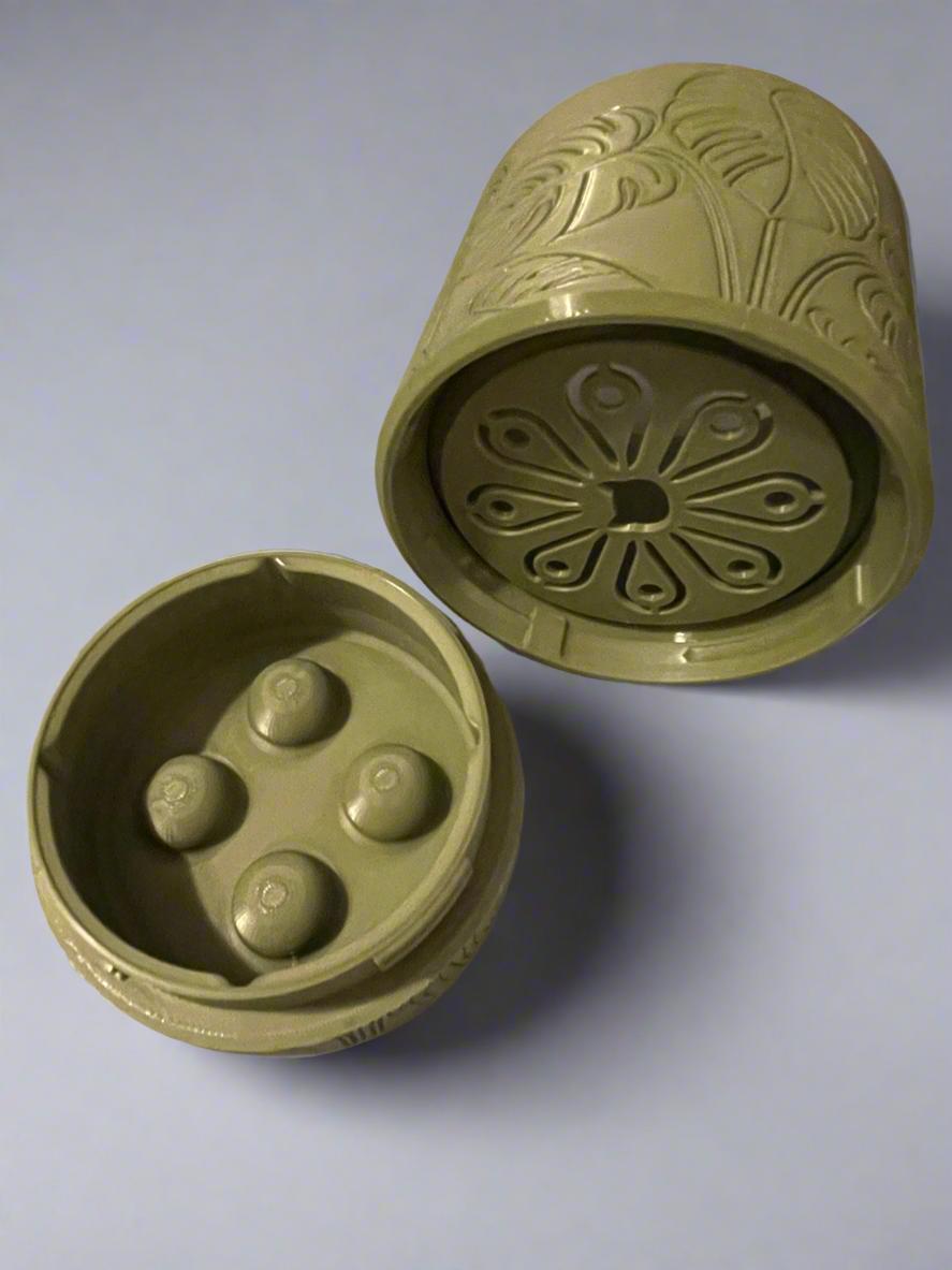 Etched Monstera Leaf Planter with Drip Tray - 3D Printed PLA