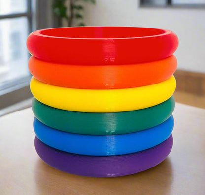 3D Printed Rainbow Planter: PLA with Built-In Drip Tray