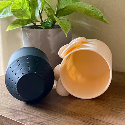 3D Printed Mushroom Planter: Tall Hydroflow Self Watering PLA Pot