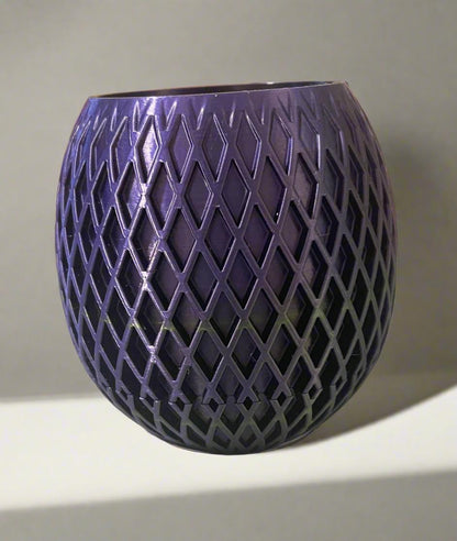 Geospin Planter: 3D Printed Diamond Etch PLA with Drip Tray