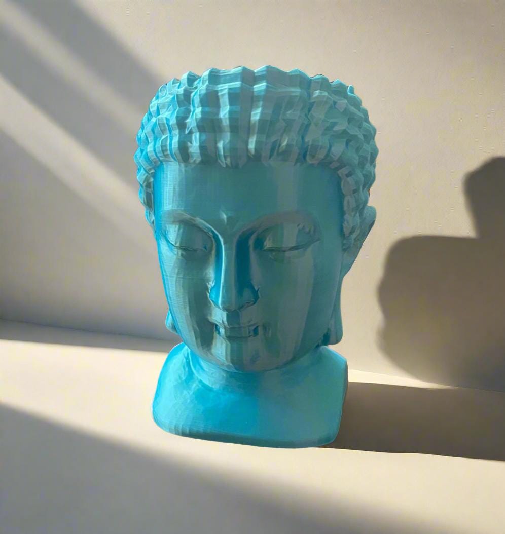 3D Printed Buddha Head Planter: Eco-Friendly Home Decor