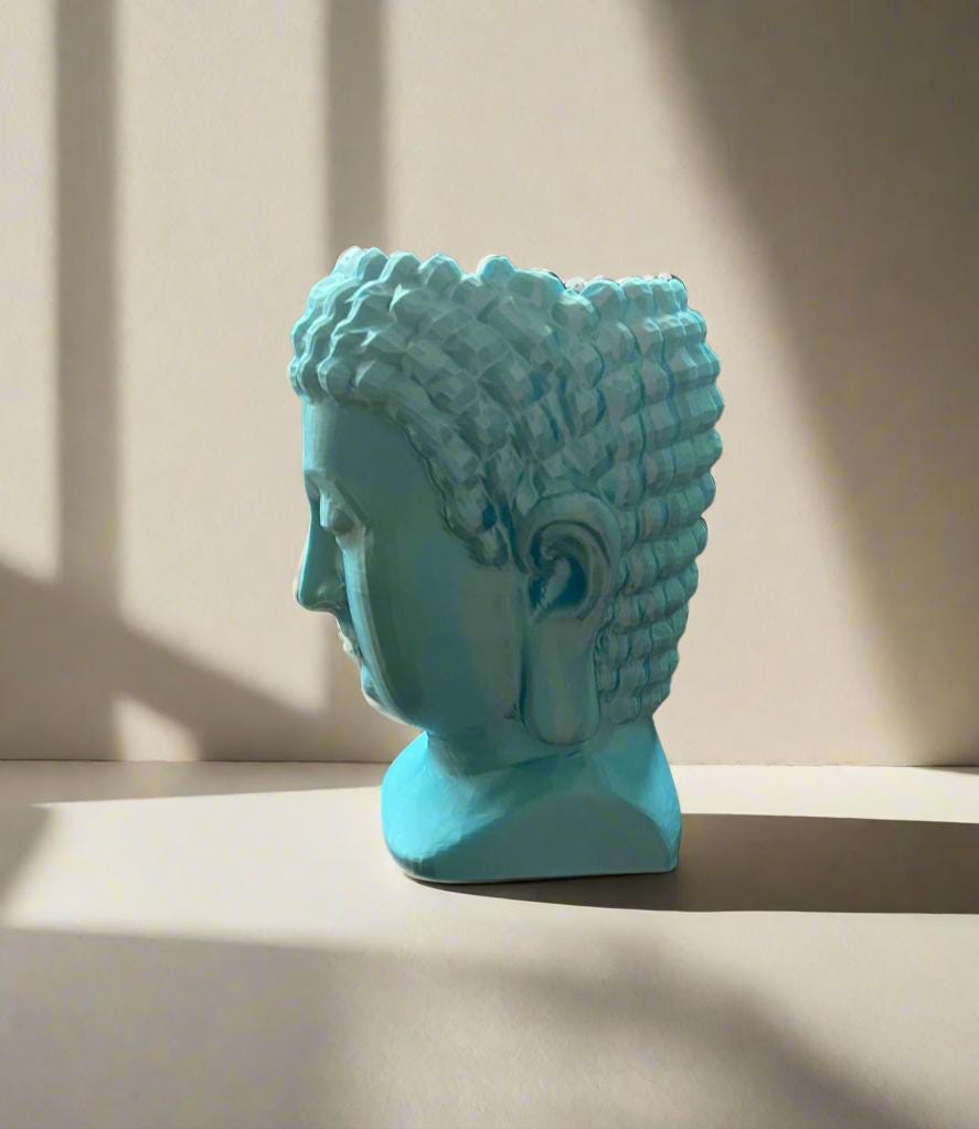 3D Printed Buddha Head Planter: Eco-Friendly Home Decor
