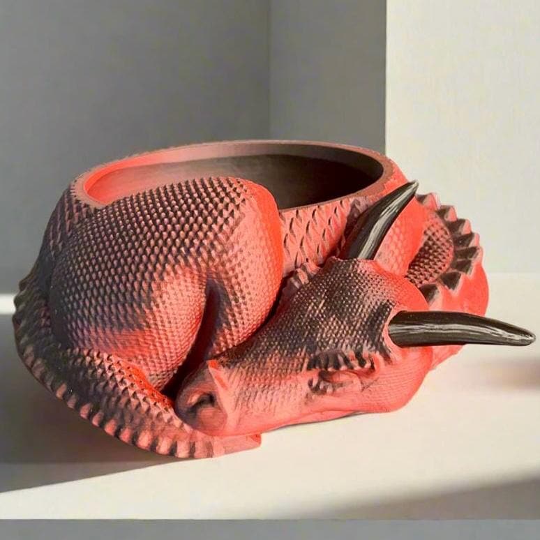 3D Printed Sleeping Dragon Planter: Medieval Fantasy Decor