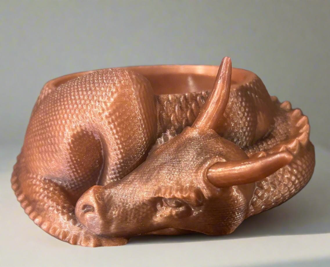 3D Printed Sleeping Dragon Planter: Medieval Fantasy Decor