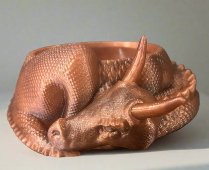 3D Printed Sleeping Dragon Planter: Medieval Fantasy Decor