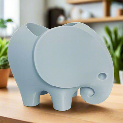 3D Printed Elephant Planter: Modern PLA Succulent Planter