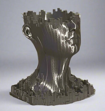 Face Planter with Drip Tray: 3D Printed PLA Eco-Friendly Planter