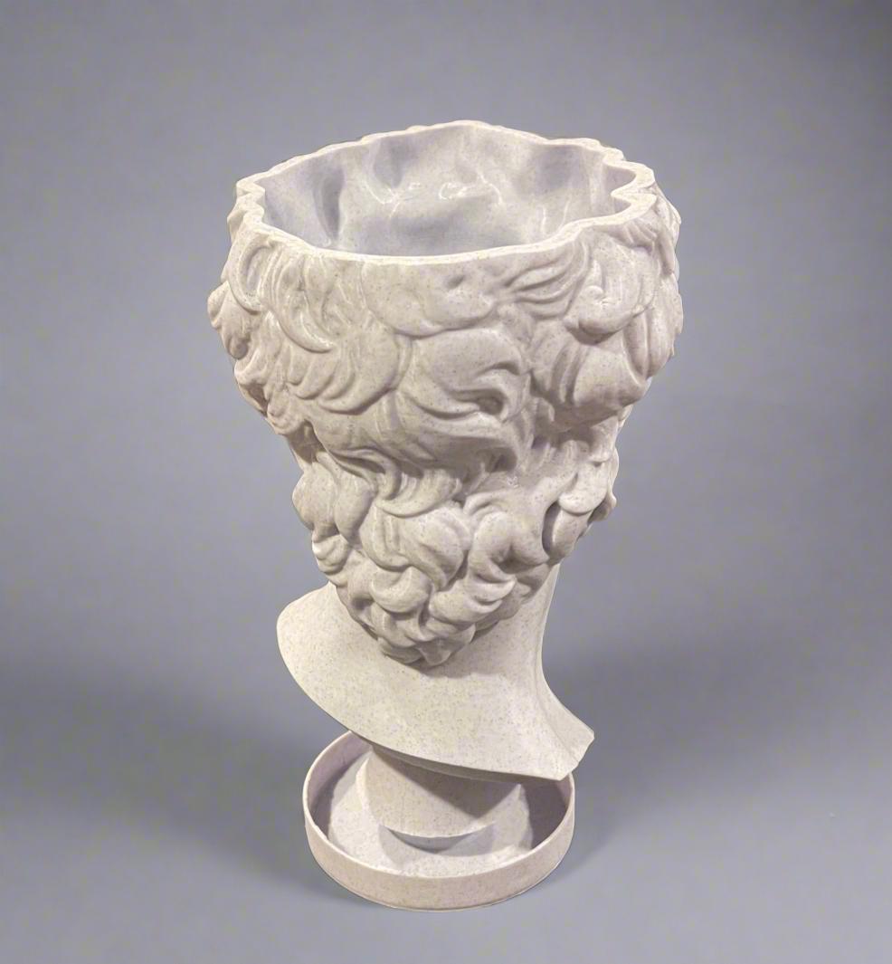 David Bust Planter: 3D Printed PLA with Drip Tray