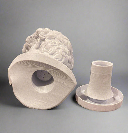 David Bust Planter: 3D Printed PLA with Drip Tray