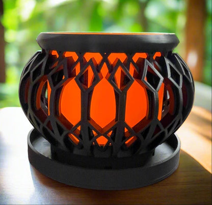3D Printed Geometric Planter: Hollow Cage Design with Drip Tray