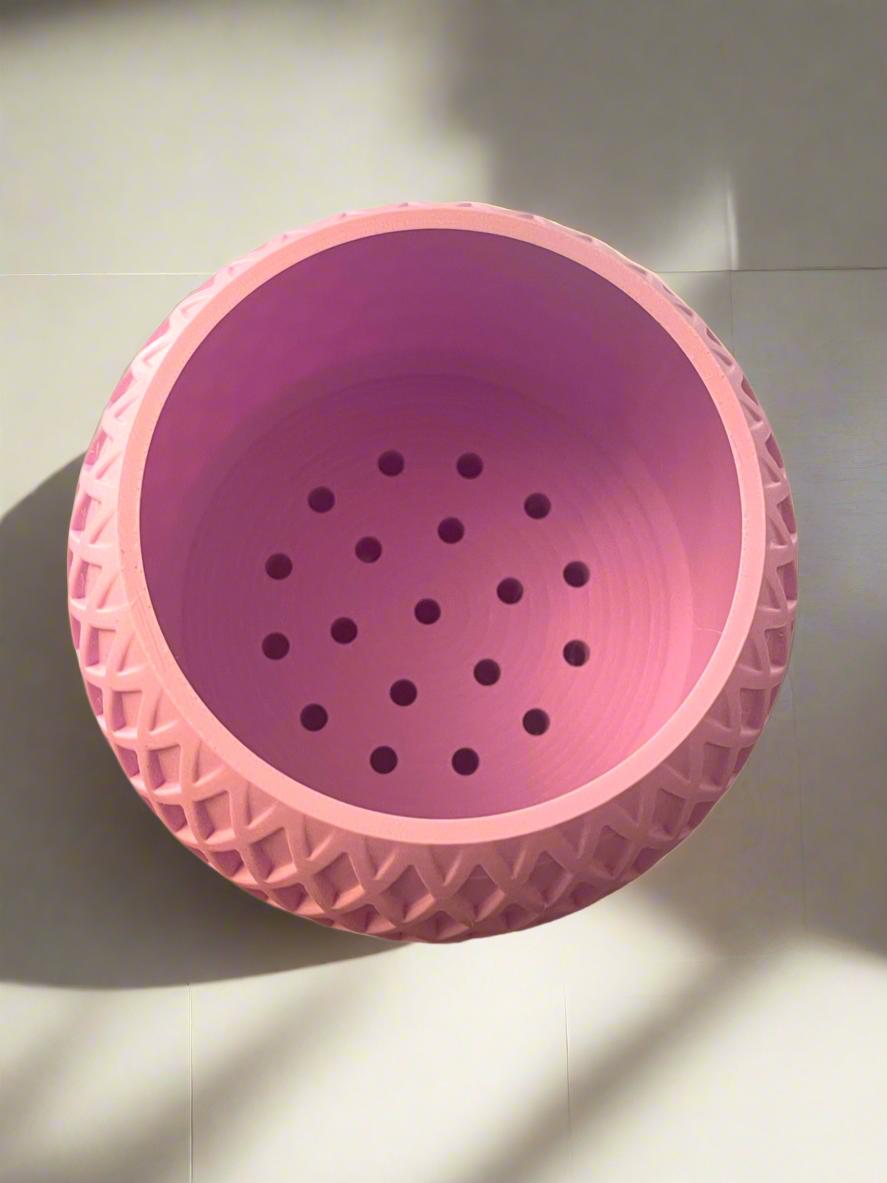 Geospin Planter: 3D Printed Diamond Etch PLA with Drip Tray