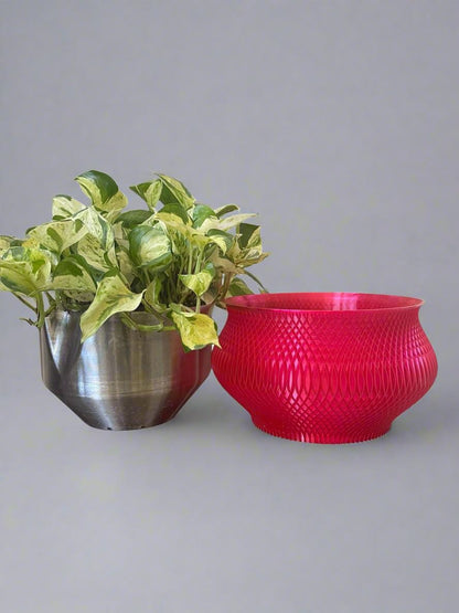 3D Printed Woven Bowl Planter: Modern Architecture Design