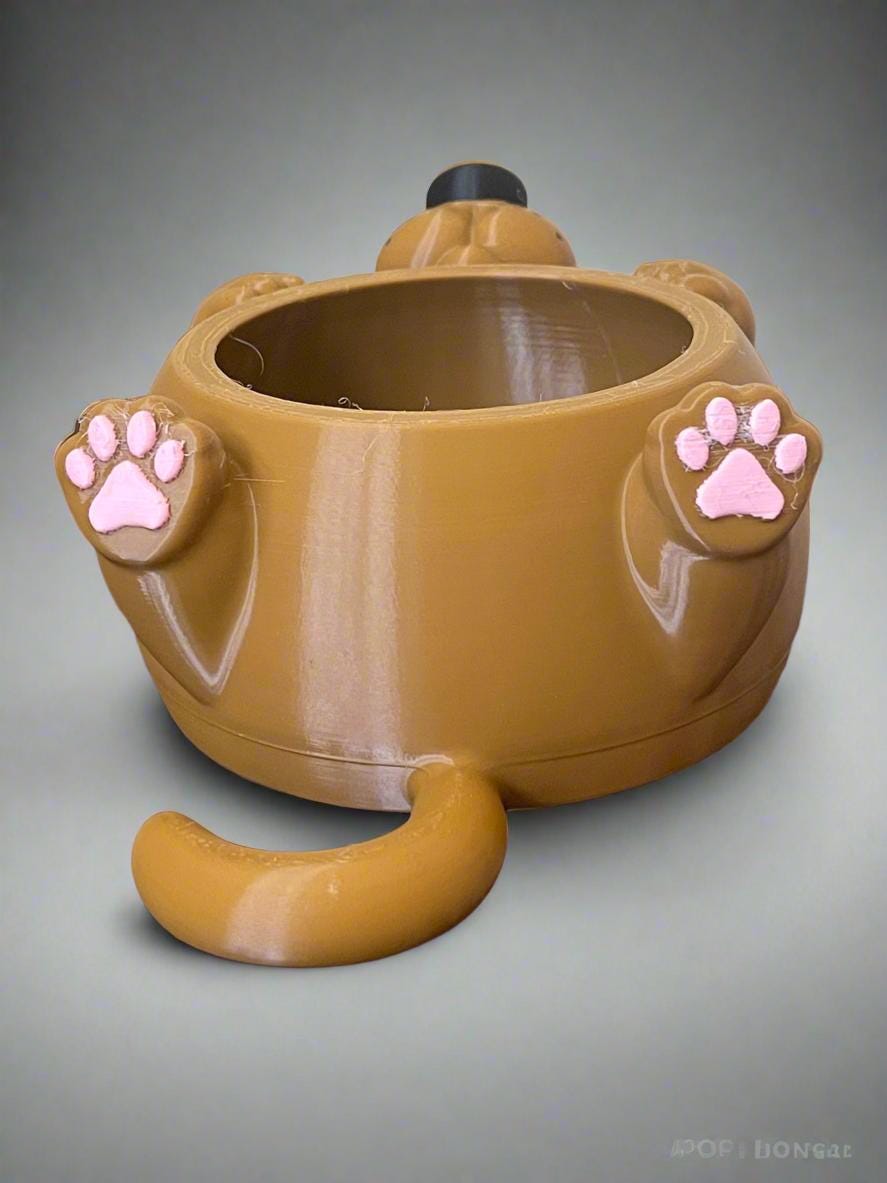 3D Printed Dog Planter Pot: Eco-Friendly PLA, Indoor Decor