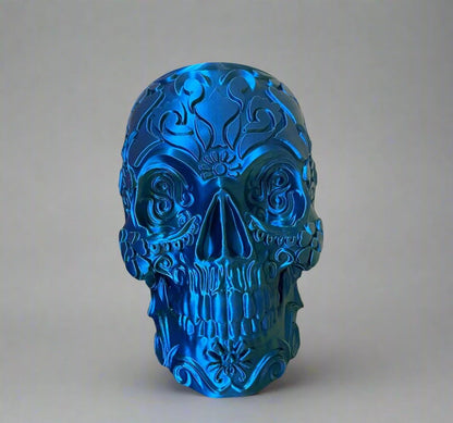 Gothic Sugar Skull Planter: Ornate Calavera Design, Eco-Friendly PLA