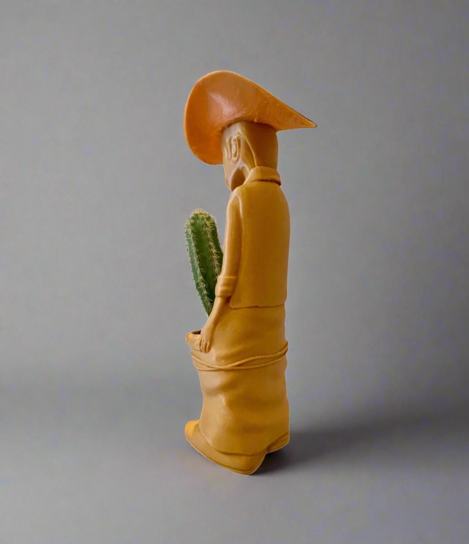 Naughty Cowboy Planter  3D Printed Funny Indoor Plant Pot, Succulent or Cactus Holder, Unique Gag Gift, Quirky Home Decor
