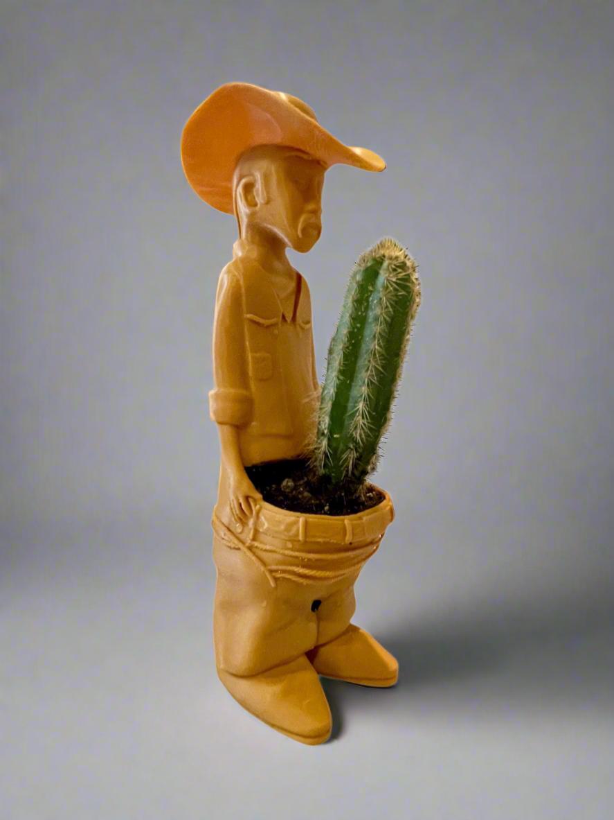 Naughty Cowboy Planter  3D Printed Funny Indoor Plant Pot, Succulent or Cactus Holder, Unique Gag Gift, Quirky Home Decor