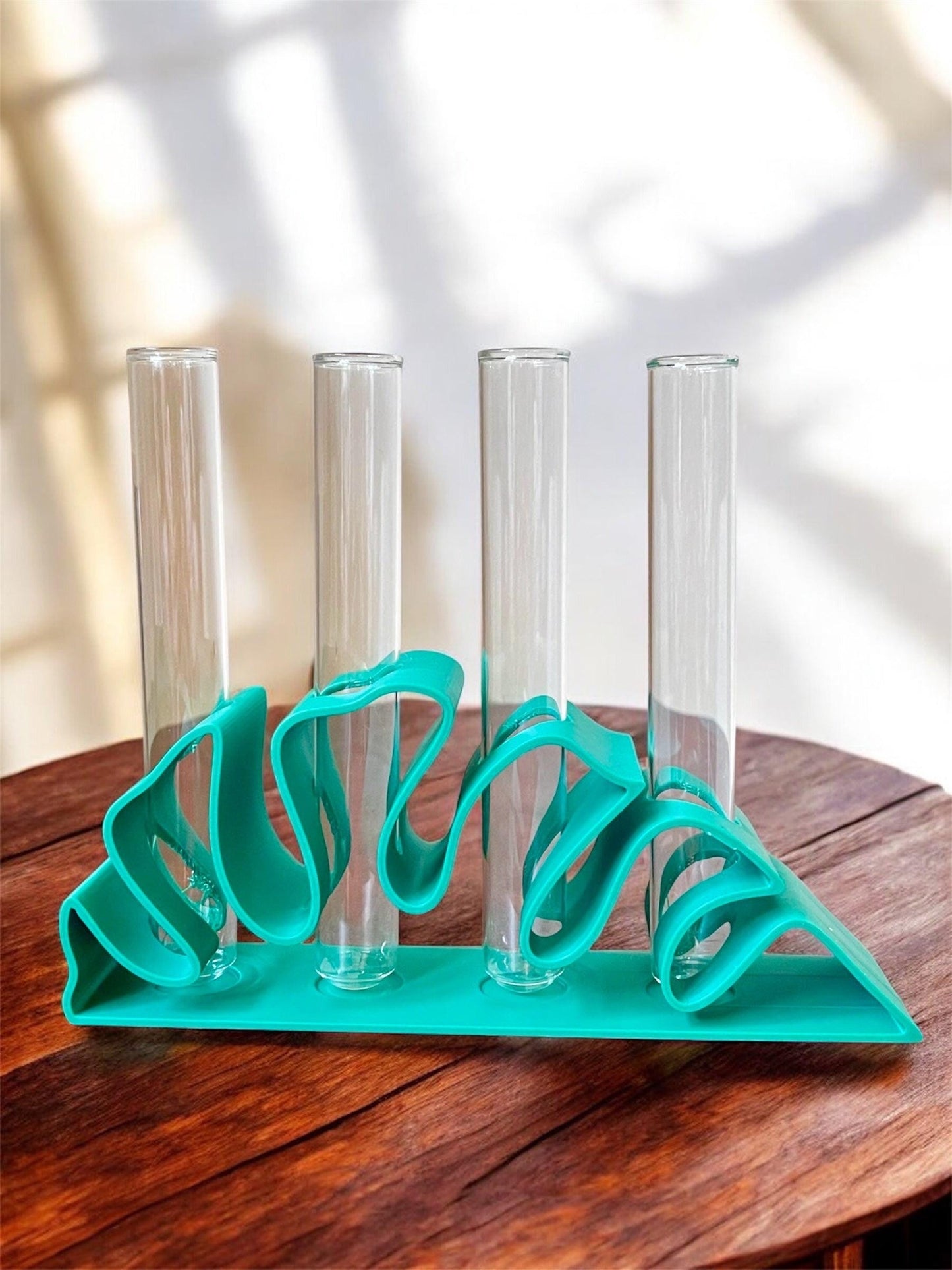 3D Printed Monstera Leaf Propagation Station with Glass Tubes