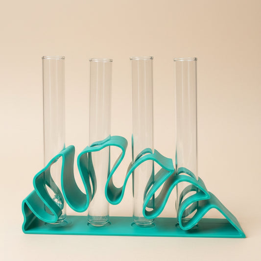 3D Printed Monstera Leaf Propagation Station with Glass Tubes
