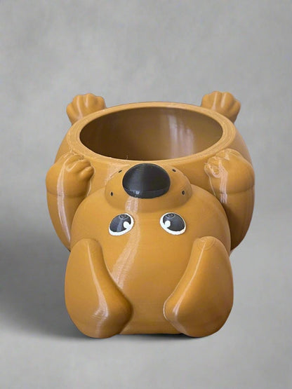 3D Printed Dog Planter Pot: Eco-Friendly PLA, Indoor Decor
