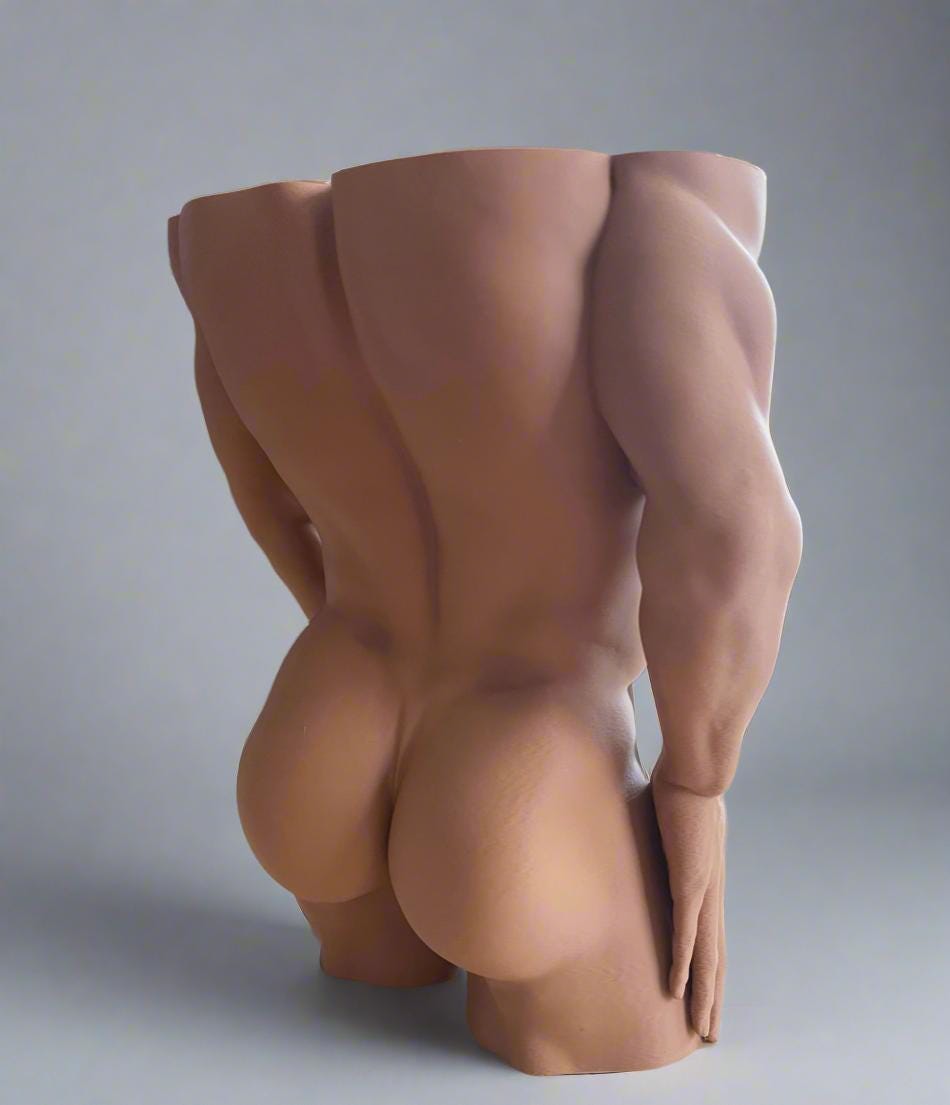 Adonis Torso Planter: 3D Printed Sculptural Home Decor