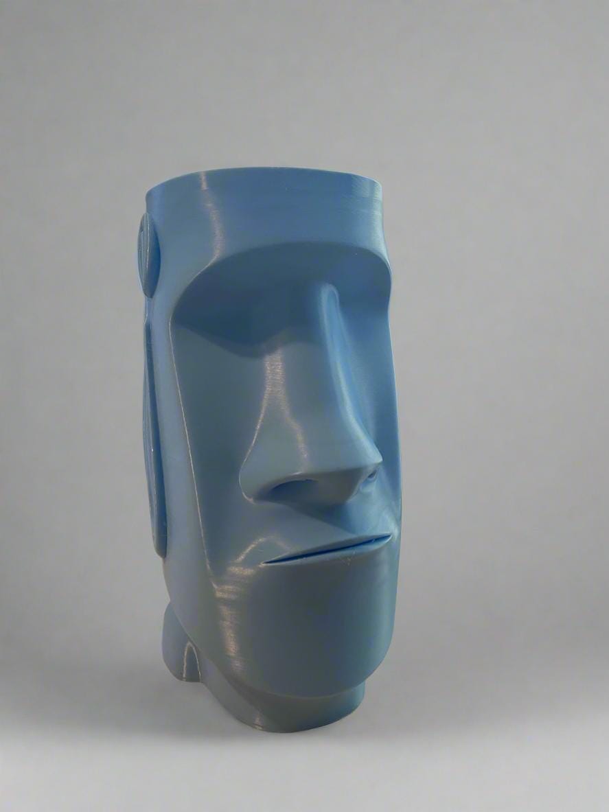 Easter Island Moai Planter: 3D Printed Stone Head Pot