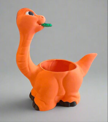 Brontosaurus Dinosaur Planter: 3D Printed Dino Plant Pot