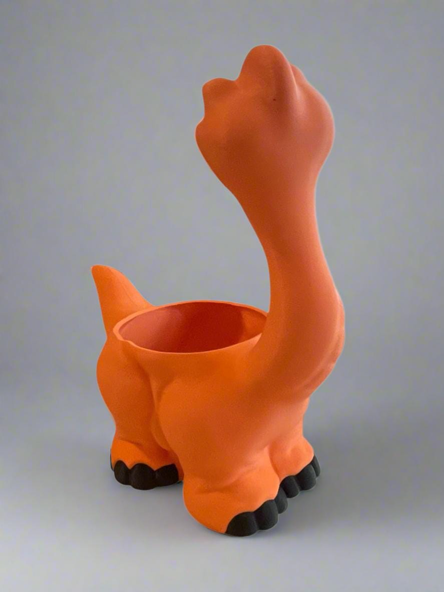 Brontosaurus Dinosaur Planter: 3D Printed Dino Plant Pot