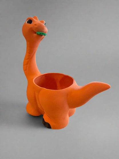 Brontosaurus Dinosaur Planter: 3D Printed Dino Plant Pot