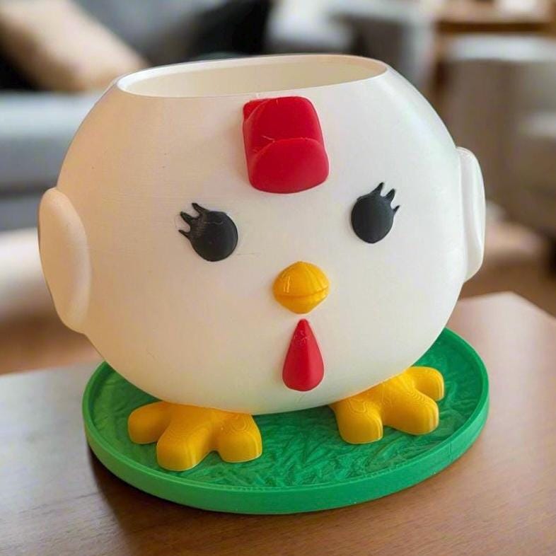 Chicken Planter with Drip Tray