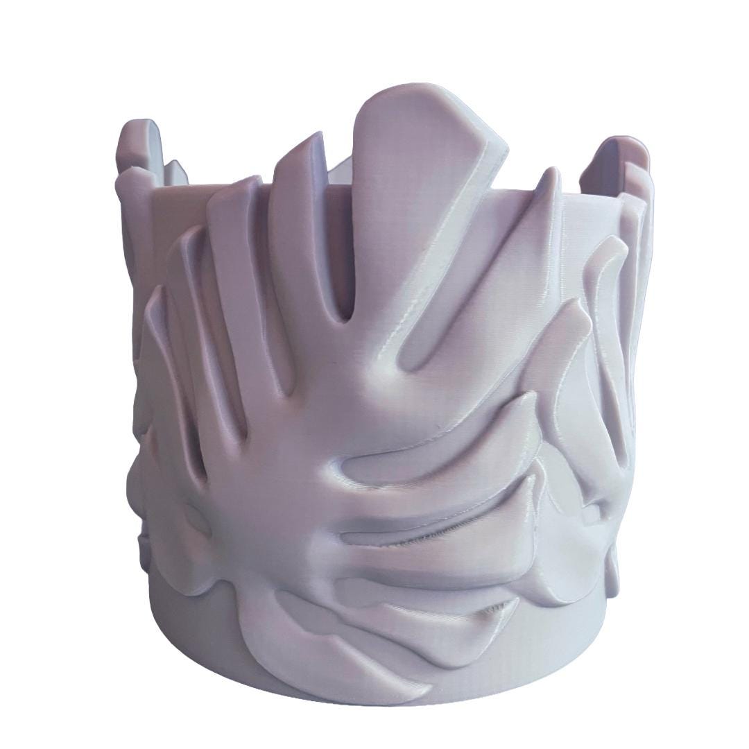 3D Printed Monstera Leaf Planter: Tropical Decor