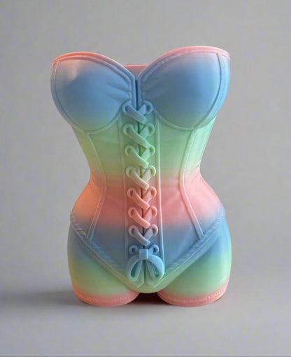Curvaceous Corset Planter: 3D Printed Sculpture, Eco-Friendly PLA